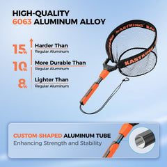 Close-up of 6063 aluminum handle and locking head