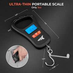 Ultra-thin profile of KastKing ToughTide scale showing compact size