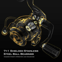 Sealed 22 lb carbon fiber drag system on Valiant Eagle Gold