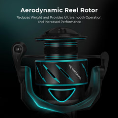 Close-up of Verus 4000 spool in black