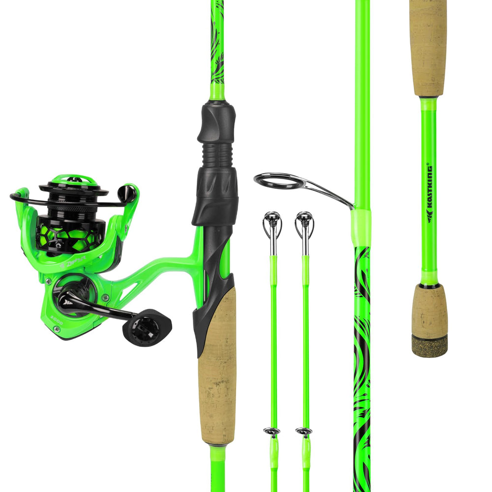 KastKing Zephyr dual-tip rod assembly with two power tips for versatile fishing scenarios