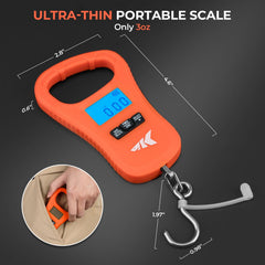 Backlit LCD display on KastKing ToughTide digital scale
