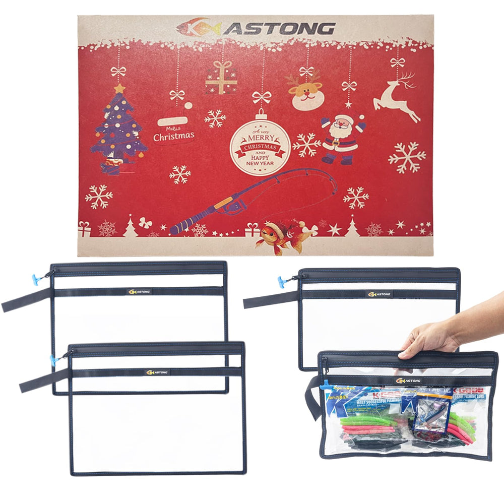 KASTONG two-layer fishing tackle bag front view showing two compartments