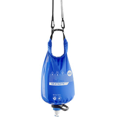 Katadyn Gravity BeFree 6L assembly with hanging straps for easy setup.