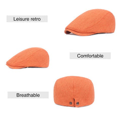 Katutude newsboy cap curved brim for sun protection without blocking view.