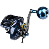 KATUYSHA 500SL baitcasting reel side view highlighting ergonomic design for long casts