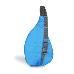 KAVU rope strap adjustable Blue Spark demonstrates comfortable shoulder carry