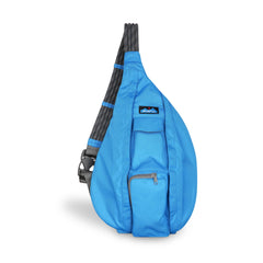 KAVU Original Rope Sling Pack in Blue Spark showing compact everyday carry