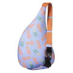KAVU Rope Bag Pineapple Pirouette back view highlights durable crossbody strap