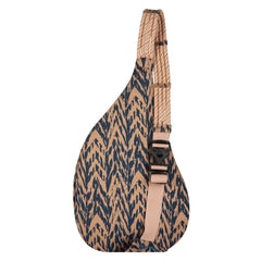 KAVU Rope Bag showing two vertical zip compartments for organized essentials