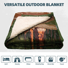 KawaGebo Kamp dwr-blanket in action keeps you warm and dry.