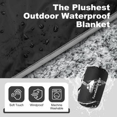 KawaGebo Kamp Sherpa blanket ultra-large 80x58 inches for two.