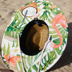 KC Republic adjustable chin cord straw hat ensures secure fit in windy conditions