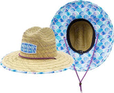 KC Republic Mermaid Scales sunhat front view shows vibrant pattern for sunny beach days.