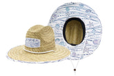 KC Republic Malabar straw hat with tall palm underbrim for stylish sun protection at the beach