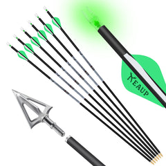 KEAUP 31-inch carbon arrows show uniform shafts for dependable flight