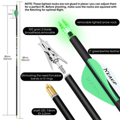 KEAUP spine options 300-350-400-500 for bow tuning.