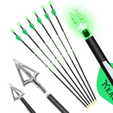 KEAUP carbon arrows 6-pack showcase durable shafts for reliable hunting performance.