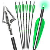 KEAUP crossbow bolts 20-inch pack for stable flight in hunting.