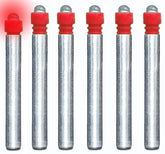 KEAUP 6-pack LED Bobber Light (Red) – High capacity 425 LED, multiple lighting modes