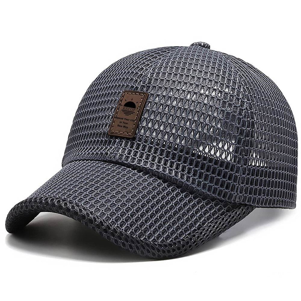 KECOP Mesh Hat front view highlights breathable mesh for cool comfort during workouts.