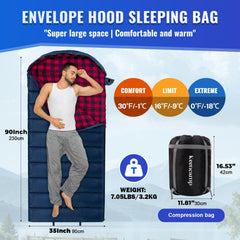Keencamp 0 Degree Sleeping Bag close-up shows cotton-flannel interior for warm comfort.