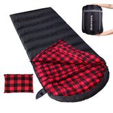 Keencamp 0-degree sleeping bag front view shows roomy XXL interior for comfort