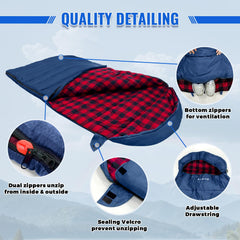 Keencamp 0 Degree Sleeping Bag warmth with 480gsm filling for cozy nights.