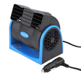 Keenso 12V car fan front view showing compact cooling unit