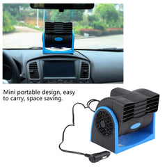 Keenso 12V car fan side view highlighting slim profile
