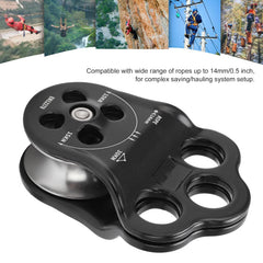 Keenso 30KN climbing pulley bearing system demonstrates reliable double bearings for steady sliding.