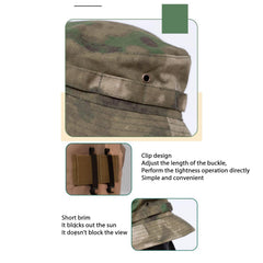 Keenso camouflage jungle design boonie hat for outdoor adventures.