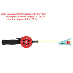 Keenso kids rod with reel, ready for easy, safe fishing practice.