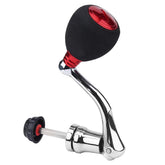 Keenso M-Red spinning handle side view showing anti-slip grip for better control.