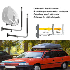 Keenso wall-mount rack supports canoes with sturdy wall installation and easy access.