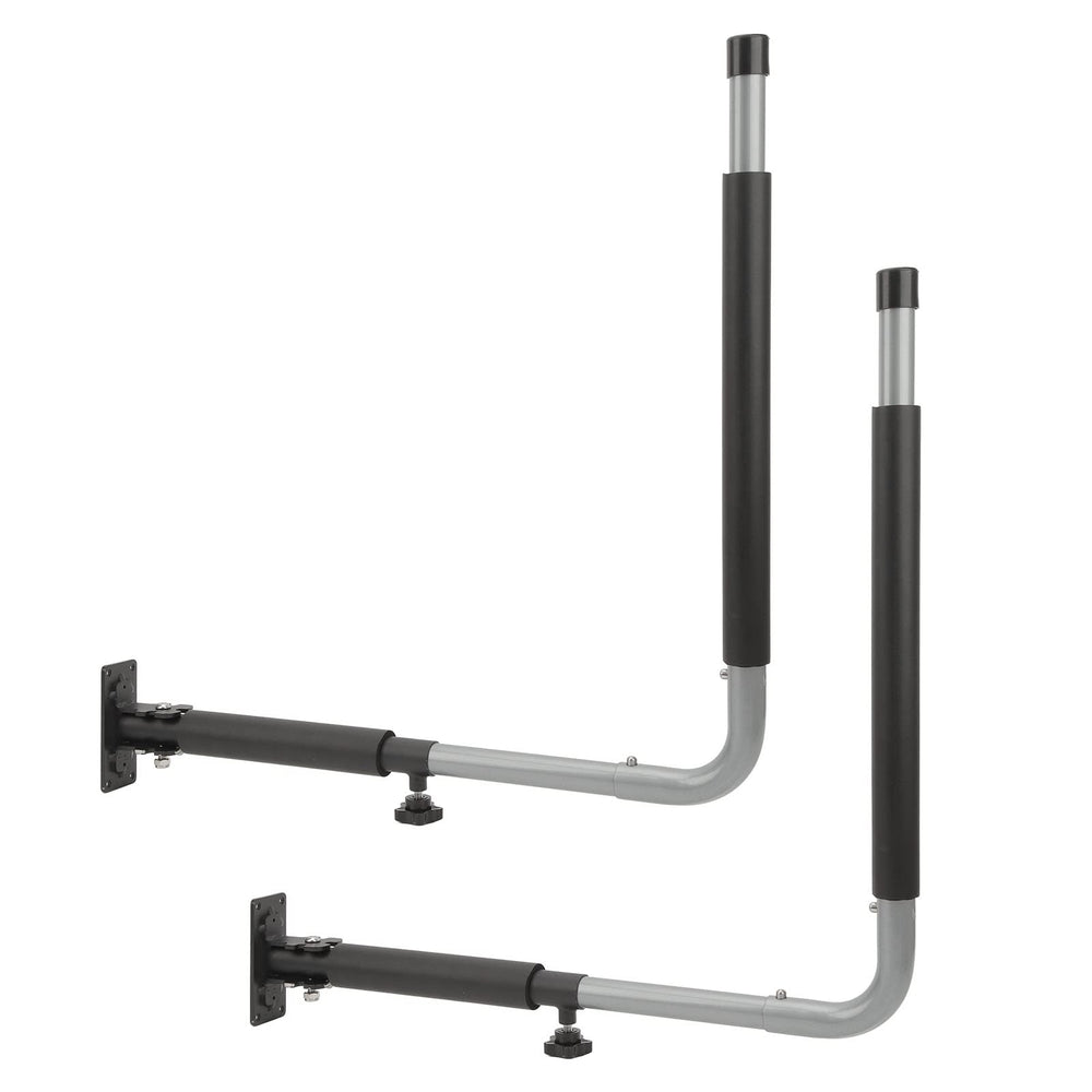 Keenso wall-mount rack secures car roof boxes for space-saving storage.