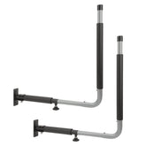 Keenso wall-mount rack secures car roof boxes for space-saving storage.