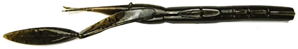 Keitech Cat Camaron 5.5 in Green Pumpkin Pepper lure attracts bass with shrimp-like action