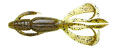 Keitech Crazy Flapper green pumpkin chartreuse 4.4 inch bait close-up showing fluttering claws for enticing strikes