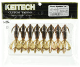 Keitech Crazy Flapper body in Green Pumpkin Fire boosts lifelike crawling through cover