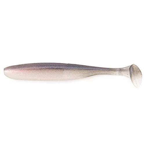 Keitech Easy Shiner 4.5-inch #420 Pro Blue Red Pearl with balanced wobble for jigheads and rigs.