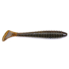 Keitech Fat Swing Impact Green Pumpkin swimbait for weedless Texas rigging and versatile action