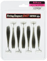 Keitech FS33418 Fat Swing Bluegill Flash front view shows chunky paddle tail ideal for versatile jigging