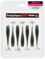 Keitech FS33418 Fat Swing Bluegill Flash front view shows chunky paddle tail ideal for versatile jigging