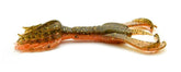 Keitech Hyperspider 3.2in front view showing the orange-gold Grippan skirt for finesse fishing