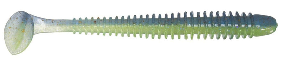 Keitech SW4450 Swing Impact in electric blue and chartreuse for versatile fishing.