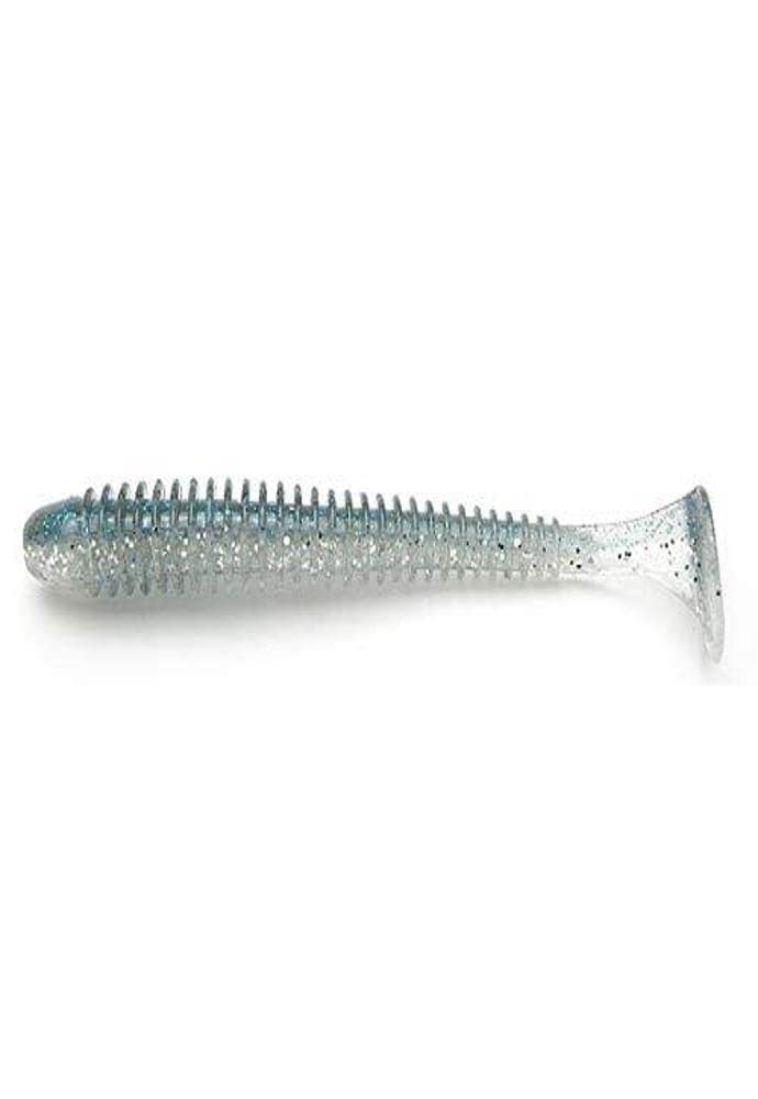 Keitech Swing Impact 3.5-inch Silver Shiner, front view, balanced action for lifelike swim.