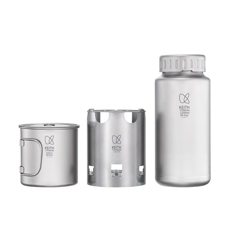 Keith Titanium Ti3070 bottle with bayonet cap for quick, quiet mounting