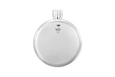 Keith Titanium Western Cowboy Canteen with flat-round design offers stability on slopes.