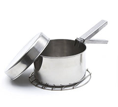 Kelly Kettle Small Cook Set lid doubles as a fry pan for versatility.